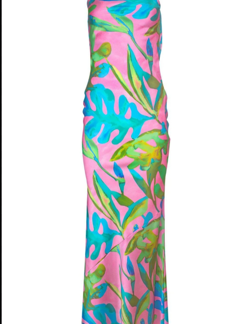 Retrofete Strapless Maxi Dress in Pink, Green & Blue - Picture 2 of 11